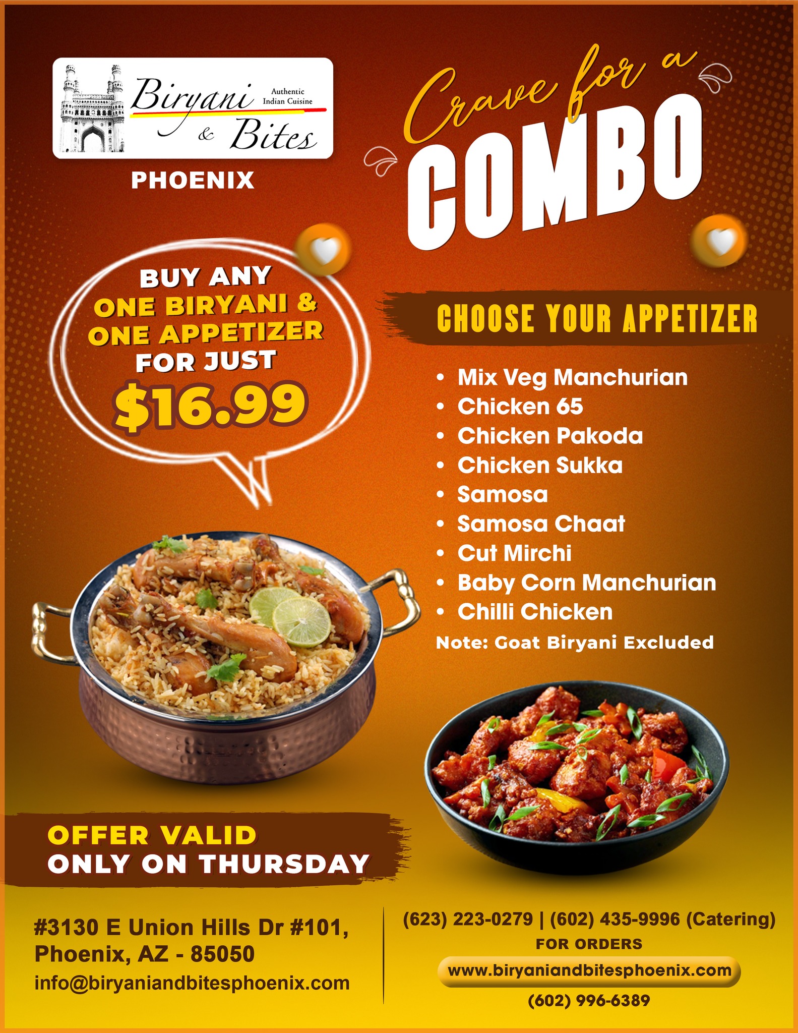 Biryani and Bites » Promotions / Specials